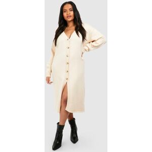 boohoo Plus Knitted Midi Cardigan Dress