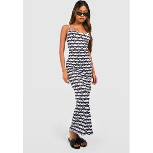 boohoo Cowl Neck Maxi Dress Geo Print