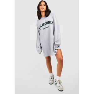 boohoo California Slogan Oversized Sweatshirt Dress