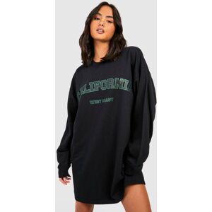 boohoo California Slogan Oversized Sweatshirt Dress