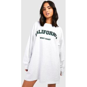 boohoo California Slogan Oversized Sweatshirt Dress