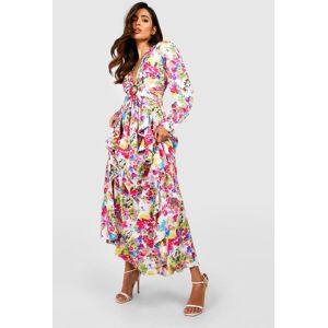 boohoo Floral Cut Out Maxi Dress