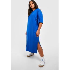 boohoo Plus Jersey Split Midi T-shirt Dress