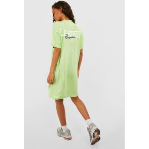 boohoo Acid Wash La Riders Slogan T-shirt Dress