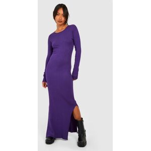 boohoo Wide Rib Crew Neck Knitted Maxi Dress