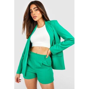 boohoo Pleat Front Turn Up Tailored Shorts