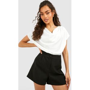 boohoo Crepe Cowl Neck Blouse