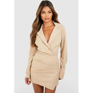 boohoo Tailored Wrap Detail Fitted Blazer Playsuit