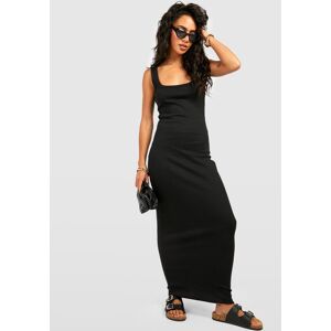 boohoo Premium Scoop Neck Rib Thick Binding Maxi Dress