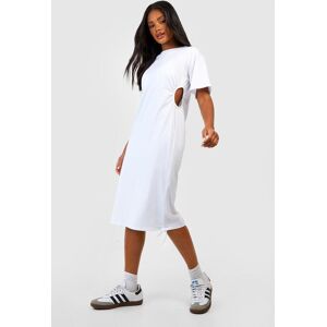 boohoo Cotton Cut Out T-shirt Midi Dress