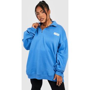 boohoo Plus Dsgn Studio Puff Printed Half Zip