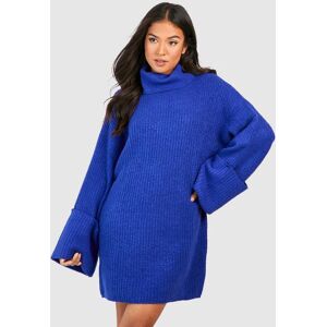 boohoo Petite Deep Cuff Roll Neck Jumper Dress