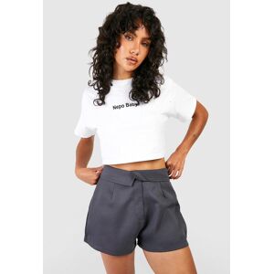 boohoo Fold Over Tailored Short