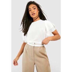 boohoo Petite Frill Detail Blouse