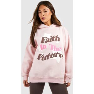 boohoo Puff Print Slogan Oversized Hoodie