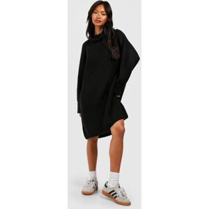 boohoo Turn Up Cuff Roll Neck Mini Jumper Dress