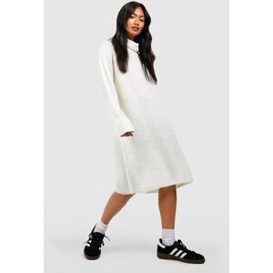 boohoo Turn Up Cuff Roll Neck Mini Jumper Dress