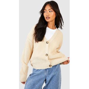 boohoo Fisherman Rib Knit Crop Cardigan