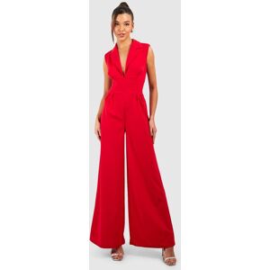 boohoo Corset Pleated Wide Leg Jumpsuit