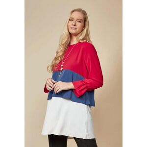 HOXTON GAL Oversized Multicoloured Crew Neck Tunic with Long Sleeves
