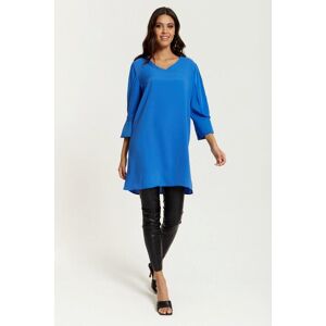 HOXTON GAL Oversized Detailed Sleeves V Neck Tunic