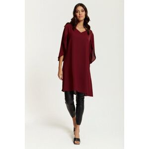 HOXTON GAL Oversized V Neck Tunic with Split Sleeves