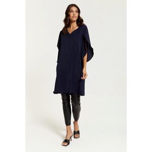 HOXTON GAL Oversized V Neck Tunic with Split Sleeves