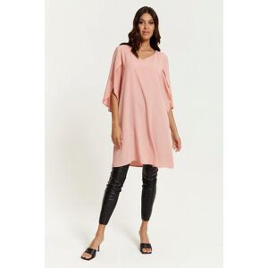 HOXTON GAL Oversized V Neck Tunic with Split Sleeves