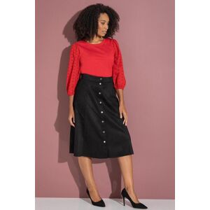 Klass. A-line Suedette Midi Skirt