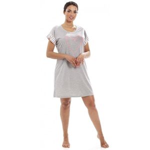 Camille Short Sleeve Plain Nightshirt With Heart Motif