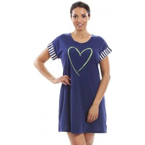 Camille Short Sleeve Plain Nightshirt With Heart Motif