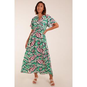 Blue Vanilla Oversized Paisley A Line Dress