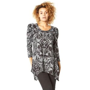 Roman Grey Print Longline Tunic