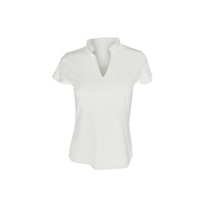 Kustom Kit Corporate Short Sleeve V-Neck Mandarin Collar Top