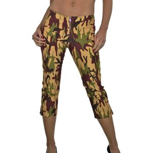 Paulo Due Stretch Cropped Camouflage Print Trousers