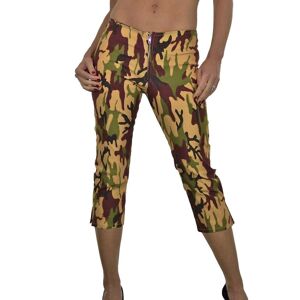 Paulo Due Stretch Cropped Camouflage Print Trousers