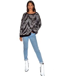 Liquorish Abstract Grey Tones Jumper