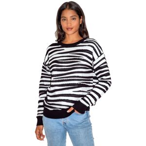 Liquorish Black & White Zebra Jumper