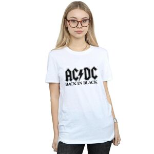 AC/DC Back in Black Logo Cotton Boyfriend T-Shirt