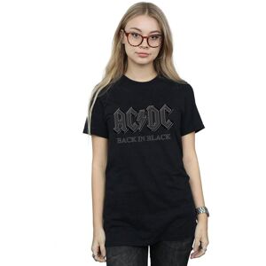 AC/DC Back In Black Cotton Boyfriend T-Shirt