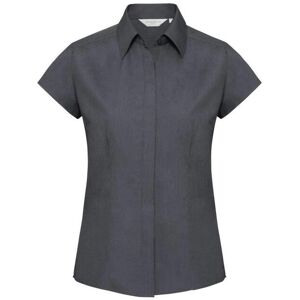 Russell Cap Sleeve Polycotton Easy Care Fitted Poplin Shirt