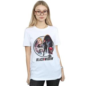 Marvel Black Widow Movie Vintage Circle Cotton Boyfriend T-Shirt