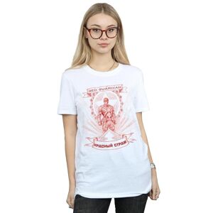 Marvel Black Widow Movie Red Guardian Propaganda Cotton Boyfriend T-Shirt