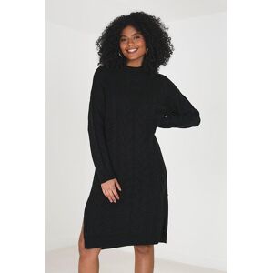 Brave Soul 'Lakeland' Longline Cable Knit Jumper Dress