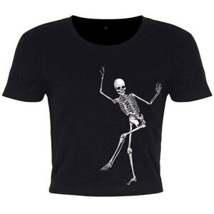 Grindstore Dancing Skeleton Crop Top