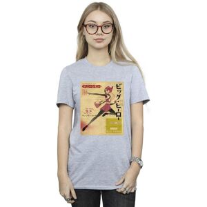 Disney Big Hero 6 Baymax Honey Lemon Newspaper Cotton Boyfriend T-Shirt