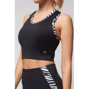 TLC Sport Zebra Trim T-Back Crop Top