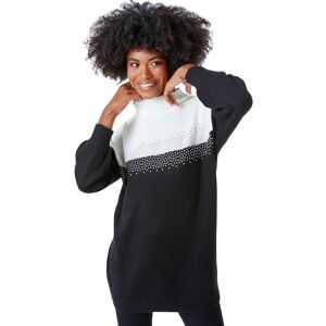 Roman Colourblock Embellished Longline Jumper