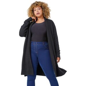 Roman Curve Longline Collared Cardigan