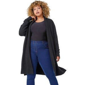 Roman Curve Longline Collared Cardigan